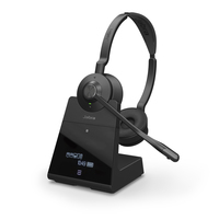 Jabra Engage 75 Stereo Headset Wireless Head-band Office/Call center Bluetooth Black - imagine 2