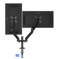 AOC AD110DX monitor mount / stand 81.3 cm (32") Black Desk - imagine 6