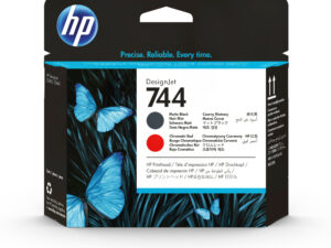 HP 744 Matte Black/Chromatic Red DesignJet Printhead