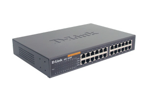 D-Link 24-port 10/100M NWay Desktop - Internal PSU (incl. 19" rack mount kit) Unmanaged