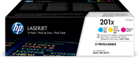 HP 201X 3-pack High Yield Cyan/Magenta/Yellow Original LaserJet Toner Cartridges - imagine 2