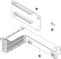 Lenovo ThinkSystem SR550/SR590/SR650 x16/x8 PCIe FH Riser 1 Kit Mounting kit - imagine 2