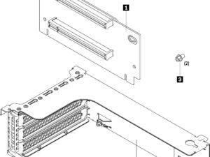 Lenovo ThinkSystem SR550/SR590/SR650 x16/x8 PCIe FH Riser 1 Kit Mounting kit