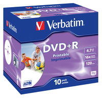 Verbatim DVD+R Wide Inkjet Printable ID Brand - imagine 2