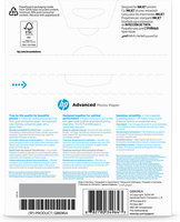 HP Advanced Photo Paper, Glossy, 250 g/m2, 13 x 18 cm (127 x 178 mm), 25 sheets - imagine 4