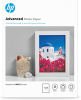 HP Advanced Photo Paper, Glossy, 250 g/m2, 13 x 18 cm (127 x 178 mm), 25 sheets - imagine 2