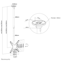Neomounts TV/monitor ceiling mount - imagine 15