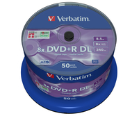 Verbatim DVD+R Double Layer 8x Matt Silver 50pk Spindle 8.5 GB DVD+R DL 50 pc(s) - imagine 3