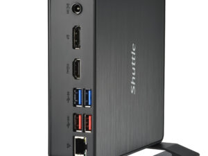 Shuttle Nano PC System NC4010XA, Intel Celeron 7305, 4GB RAM, 128GB M.2 SSD, 1x HDMI, 1x DP,1xUSB-C/DP, 6x USB3.2, 1x 2.5" bay, 2x M.2, 1x LAN, incl. VESA & Stand