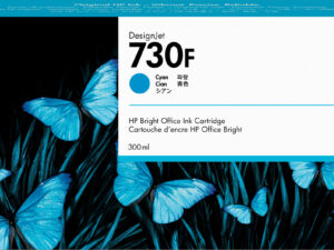 HP 730F 300-ml Cyan DesignJet Ink Cartridge