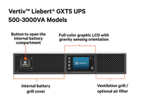 Vertiv Liebert GXT5 uninterruptible power supply (UPS) Double-conversion (Online) 3 kVA 3000 W 7 AC outlet(s) - imagine 8
