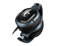 MSI IMMERSE GH50 7.1 Virtual Surround Sound RGB Gaming Headset 'Black with Ambient Dragon Logo, RGB Mystic Light, USB, inline audio controller, 40mm Drivers, detachable Mic' - imagine 5