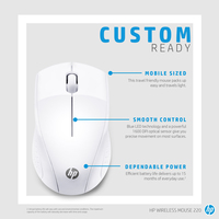 HP Wireless Mouse 220 (Snow White) - imagine 7