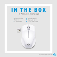 HP Wireless Mouse 220 (Snow White) - imagine 6