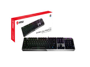 MSI VIGOR GK50 LOW PROFILE Mechanical Gaming Keyboard 'US-Layout, KAILH Low-Profile Switches, Multi-Layer RGB LED Backlit, Tactile, Floating Key Design'