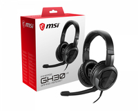 MSI IMMERSE GH30 V2 Gaming Headset 'Black with Iconic Dragon Logo, Wired Inline Audio with splitter accessory, 40mm Drivers, detachable Mic, easy foldable design' - imagine 2