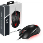 MSI CLUTCH GM08 Optical Gaming Mouse '4200 DPI Optical Sensor, 6 Programmable button, Symmetrical design, Durable switch with 10+ Million Clicks, Weight Adjustable, Red LED'
