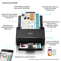 Epson WorkForce ES-500WII Sheet-fed scanner 600 x 600 DPI A4 Black - imagine 5