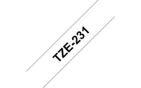 Brother TZe231 label-making tape Black on white TZe - imagine 4