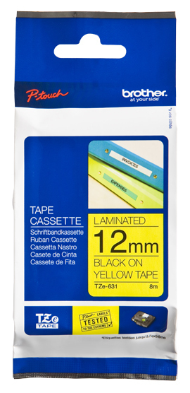 Brother TZE631 label-making tape Black on yellow TZe
