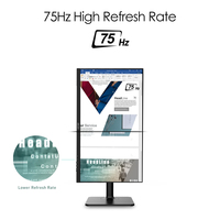 MSI Modern MD241P 23.8 Inch Monitor with Adjustable Stand, Full HD (1920 x 1080), 75Hz, IPS, 5ms, HDMI, DisplayPort, USB Type-C, Built-in Speakers, Anti-Glare, Anti-Flicker, Less Blue light, TÜV Certified, VESA, Kensington, Black,9S6-3PA59H-021 - imagine 15