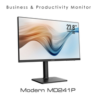 MSI Modern MD241P 23.8 Inch Monitor with Adjustable Stand, Full HD (1920 x 1080), 75Hz, IPS, 5ms, HDMI, DisplayPort, USB Type-C, Built-in Speakers, Anti-Glare, Anti-Flicker, Less Blue light, TÜV Certified, VESA, Kensington, Black,9S6-3PA59H-021 - imagine 19