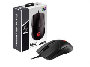 MSI CLUTCH GM41 LIGHTWEIGHT V2 Gaming Mouse 'RGB, upto 16000 DPI, low latency, 65g, Frixion Free Cable, Symmetrical design, OMRON Switches, NVIDIA REFLEX, Center'