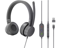 Lenovo GXD1C99243 headphones/headset Wired Head-band Calls/Music USB Type-C Grey - imagine 2