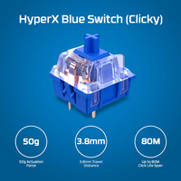 HyperX Alloy Origins Core PBT HX Blue - Mechanical Gaming Keyboard - imagine 8