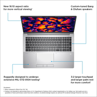 HP ZBook Fury 16 G9 Mobile workstation 40.6 cm (16") WUXGA Intel® Core™ i9 i9-12950HX 32 GB DDR5-SDRAM 1 TB SSD NVIDIA RTX A3000 Wi-Fi 6E (802.11ax) Windows 11 Pro Grey - imagine 18