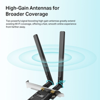 TP-Link AX1800 Wi-Fi 6 Bluetooth 5.2 PCIe Adapter - imagine 4