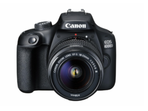 Aparat foro Canon EOS-4000D Camera Kit: Includes EF-S 18-55mm DCIII Lens, 18.7MP, 2.7" TFT Fixed Screen